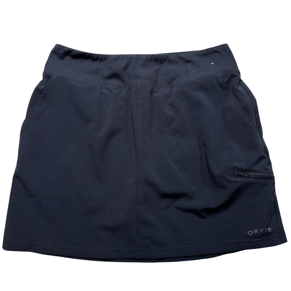 Orvis Womens Active Skort Size S Black Performance Golf Tennis Pockets #822